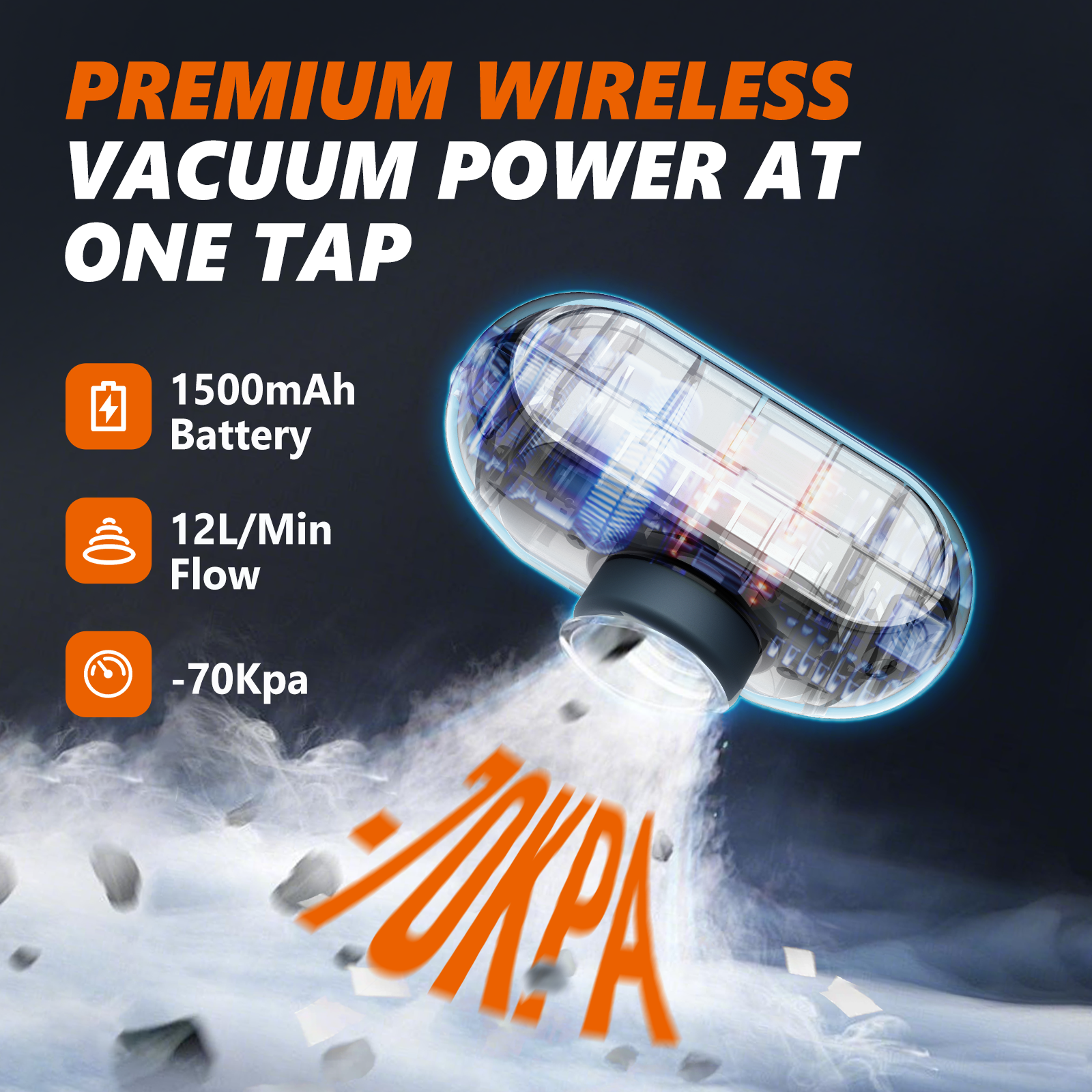 Travel Vacuum Bags with Wireless Pump, 15 Pack Vacuum Storage Bags with Powerful -70KPa Suction, for Maximum Compression in Luggage, Suitcase, Travel and Home Use for Clothes and Blankets, White