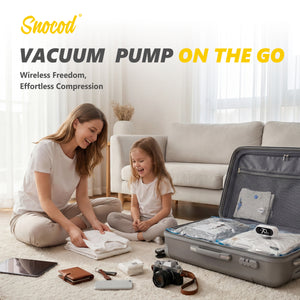 15 Pack Vacuum Storage Bags with -70KPa Electric Pump, Premium Tear-Resistant Reusable Bags for Clothing, Space Saving Essentials for Travel, White