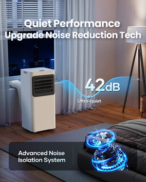 Portable Air Conditioners 16000 BTU 5-in-1 Smart WiFi APP Control, Cooling Dehumidifier Fan Sleep Mode, Window Kit, No Professional Installation, For Garage & Rooms Up to 600 Sq. Ft.