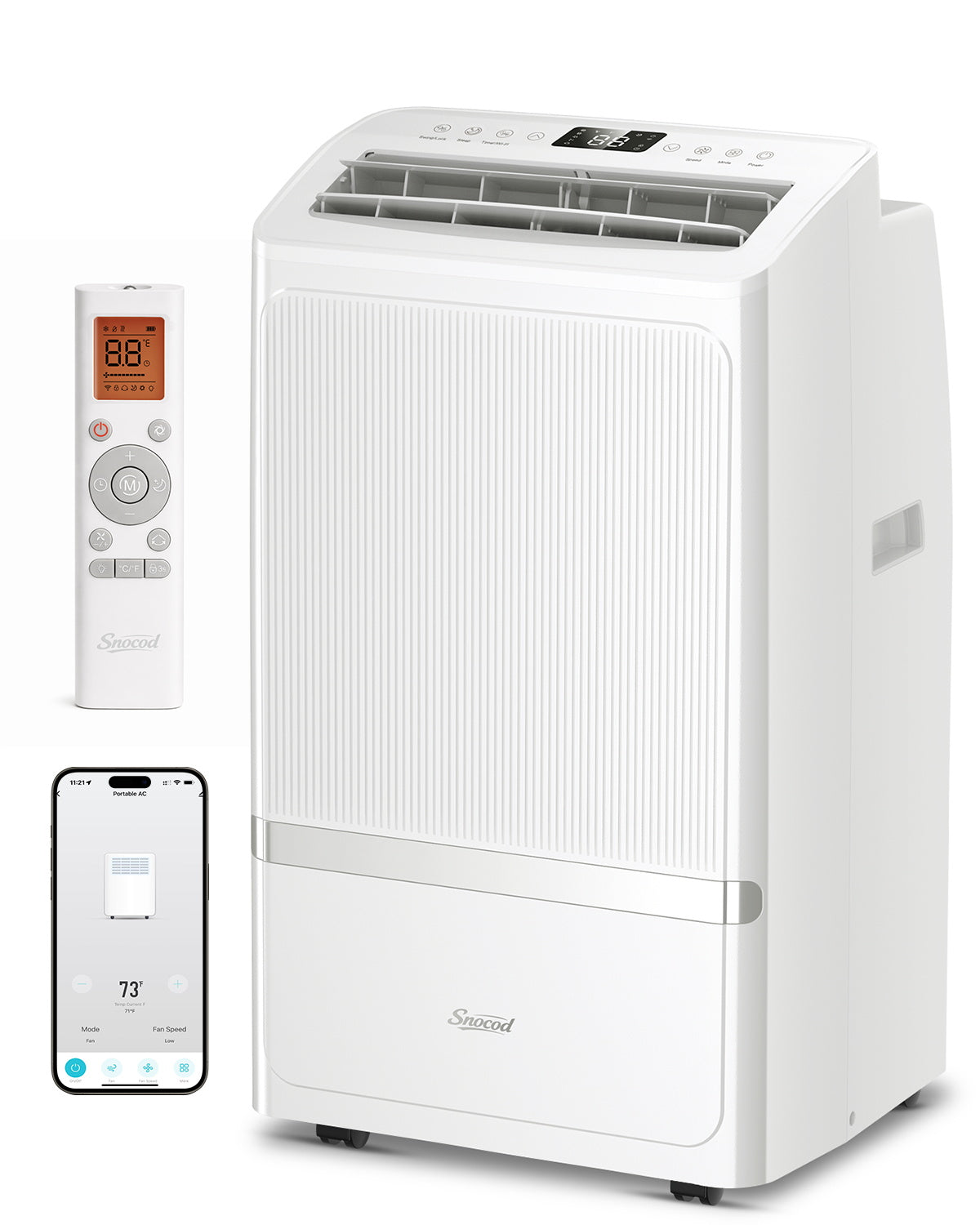 Portable Air Conditioners, 16000 BTU AC Cools up to 700 Sq Ft, Quiet 40 dB Free Stand Portable AC with Drainage-Free Cooling/Fan/Dehumidifier, Sleep Mode, APP&Remote Control, Installation Kit
